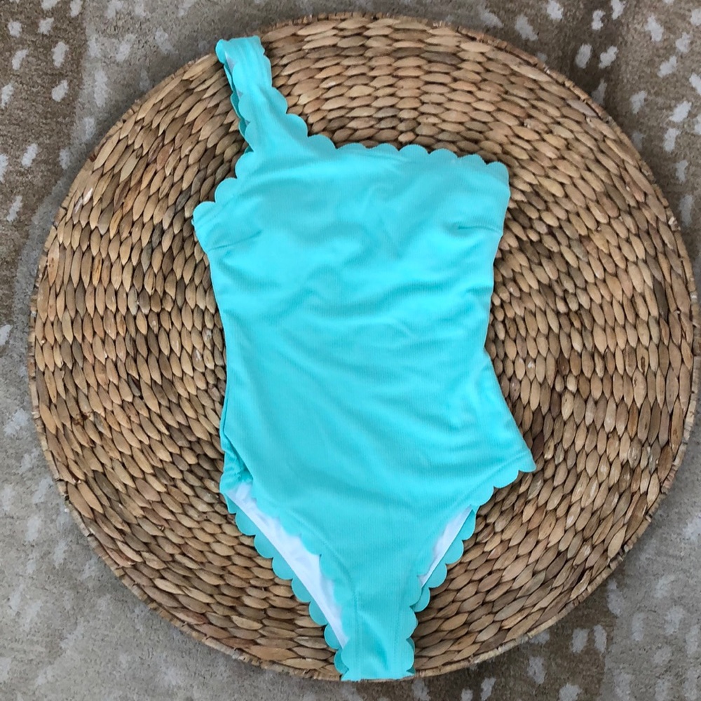 Cupshe Scalloped One Shoulder One Piece sz S